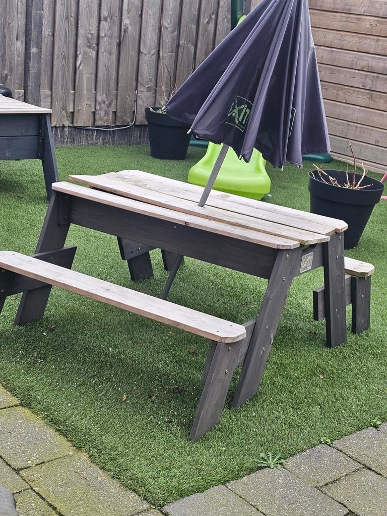 Picknicktafel niet de nieuwste maar nog prima conditie, Ophalen, Gebruikt, Rechthoekig, Hout