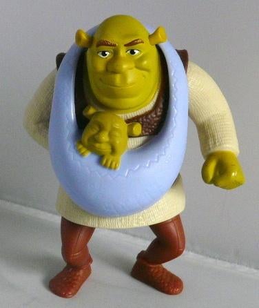Shrek met baby, Ophalen of Verzenden, Overige figuren, Zo goed als nieuw, Beeldje of Figuurtje