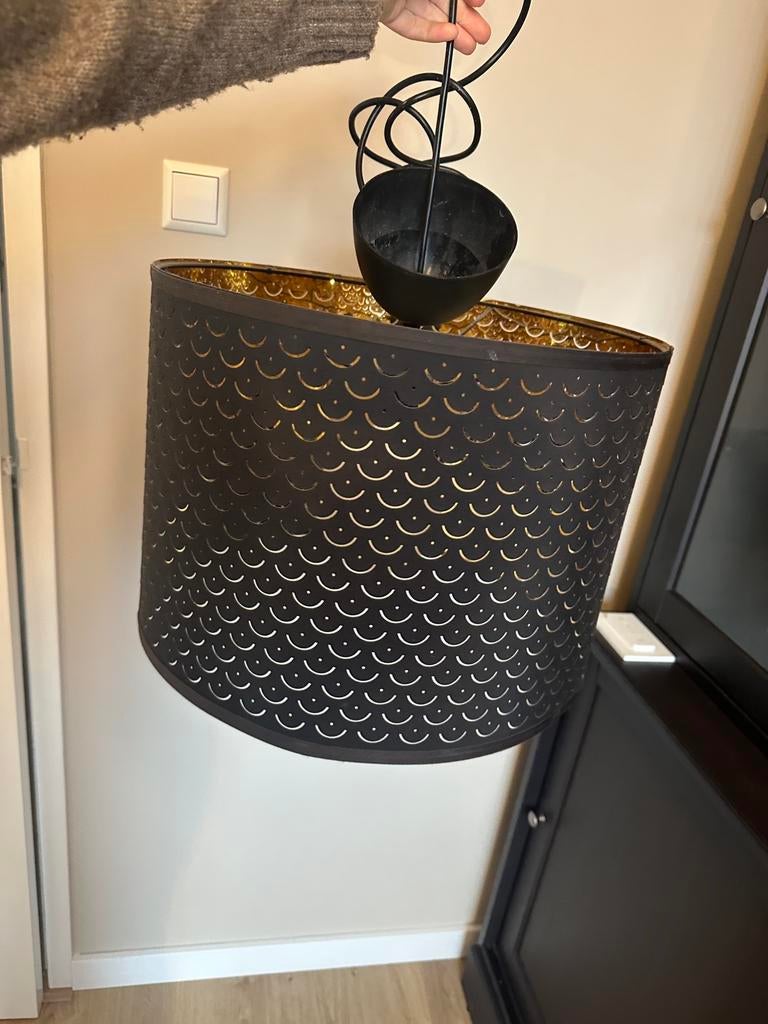 Hanglamp IKEA, Ophalen, 25 tot 50 cm, Zwart, Rond