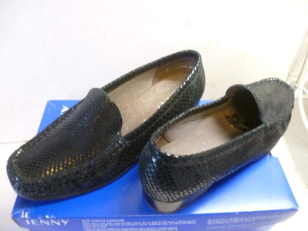 Jenny dames schoenen mt 5 mt 38 zeer donkerblauw 1x gedragen, Blauw, Instappers, Ophalen of Verzenden, Zo goed als nieuw