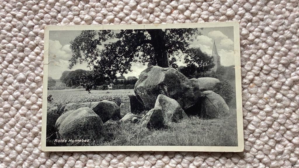 Ansichtkaart Rolde Hunnebed jaren ‘30. 923, Ophalen of Verzenden, 1920 tot 1940, Gelopen, Drenthe