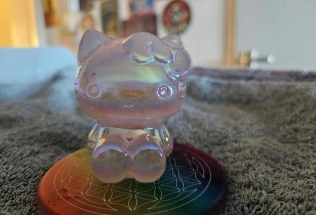 Unieke Hello Kitty Angel Aura Kwarts Edelsteen, Ophalen of Verzenden, Nieuw