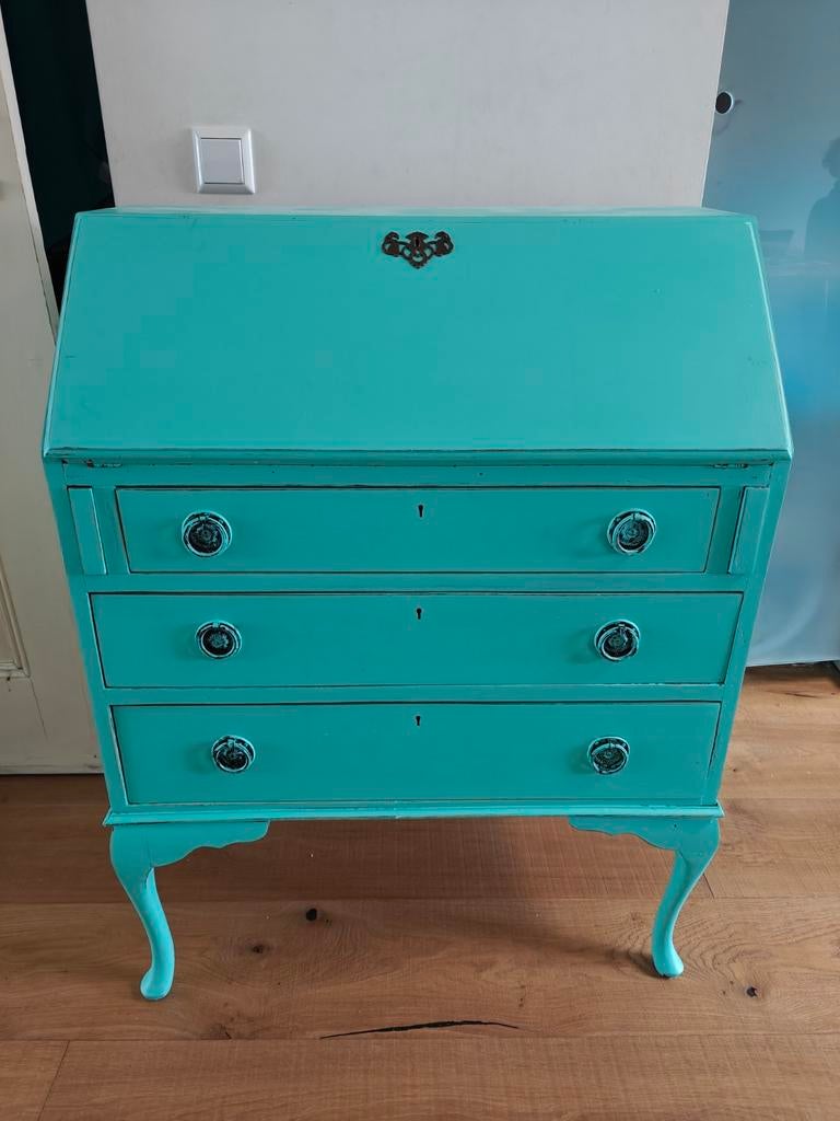 Turquoise bureau, Huis en Inrichting, Kasten | Secretaires, Ophalen
