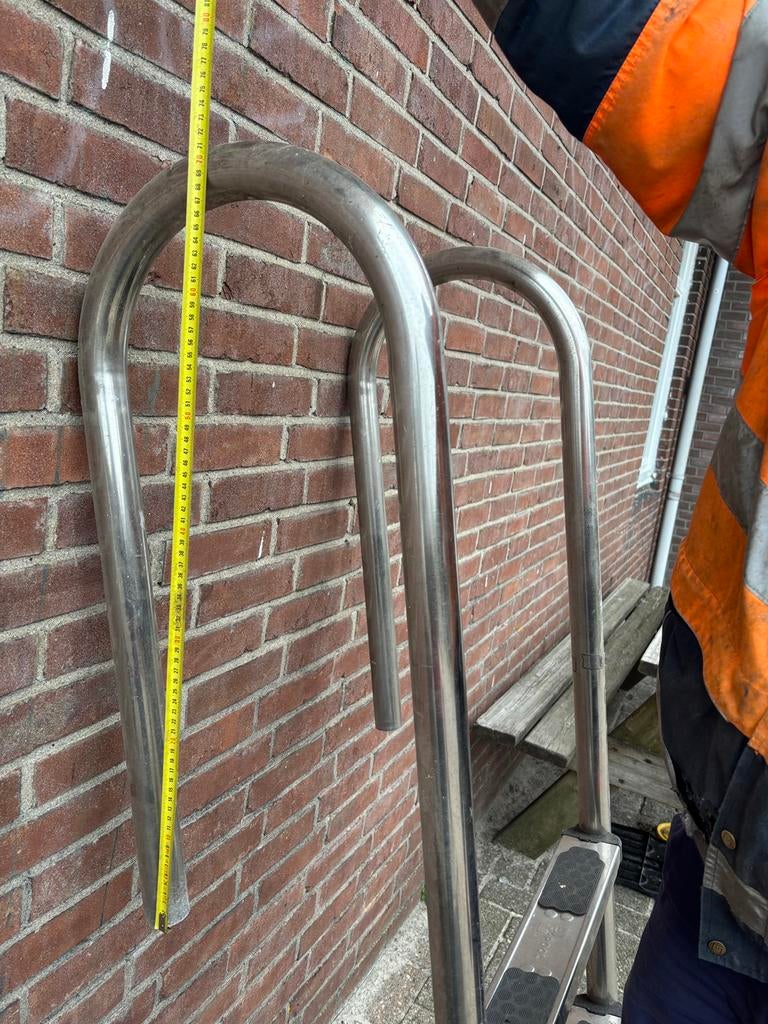 Rvs zwembadtrap, Tuin en Terras, Zwembad-toebehoren, Ophalen of Verzenden, Zo goed als nieuw