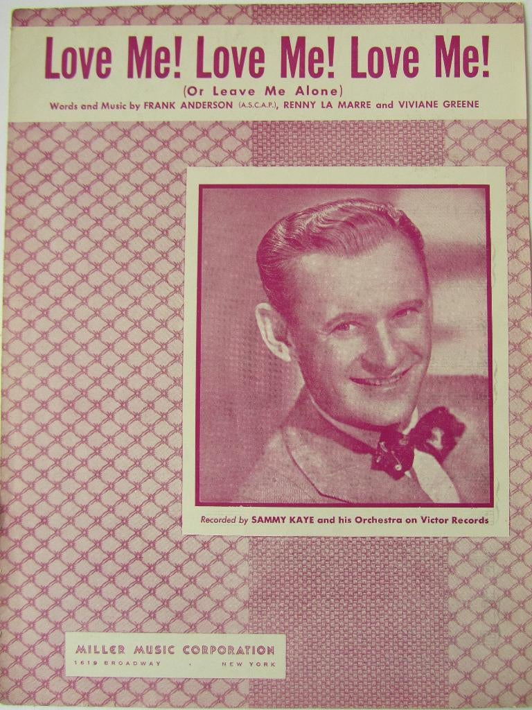 LOVE ME ! OR LEAVE ME ALONE **Oude Bladmuziek uit 1949**, Ophalen of Verzenden, Gebruikt, Artiest of Componist, Overige genres