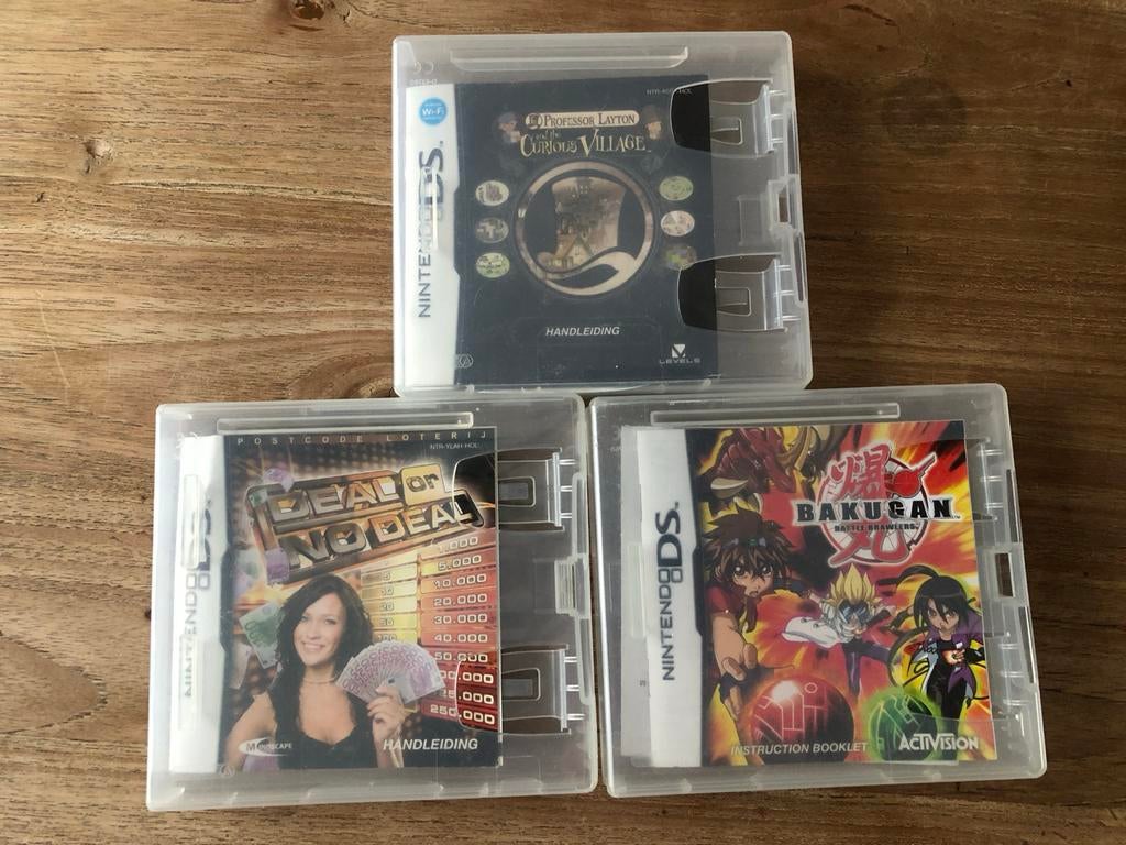 Nintendo DS spellen: Professor Layton, Deal or No Deal, Baku, Spelcomputers en Games, Games | Nintendo DS, Online, Puzzel en Educatief