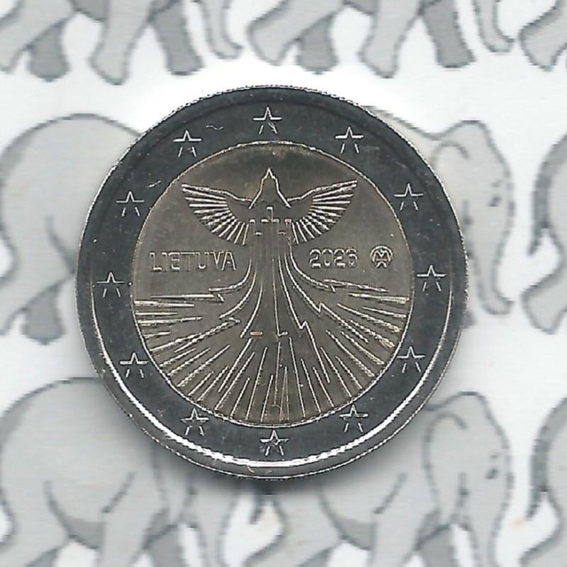 Litouwen 2 euro 2026 (20e) "Energie onafhankelijkheid", Ophalen of Verzenden, Overige landen, 2 euro, Losse munt