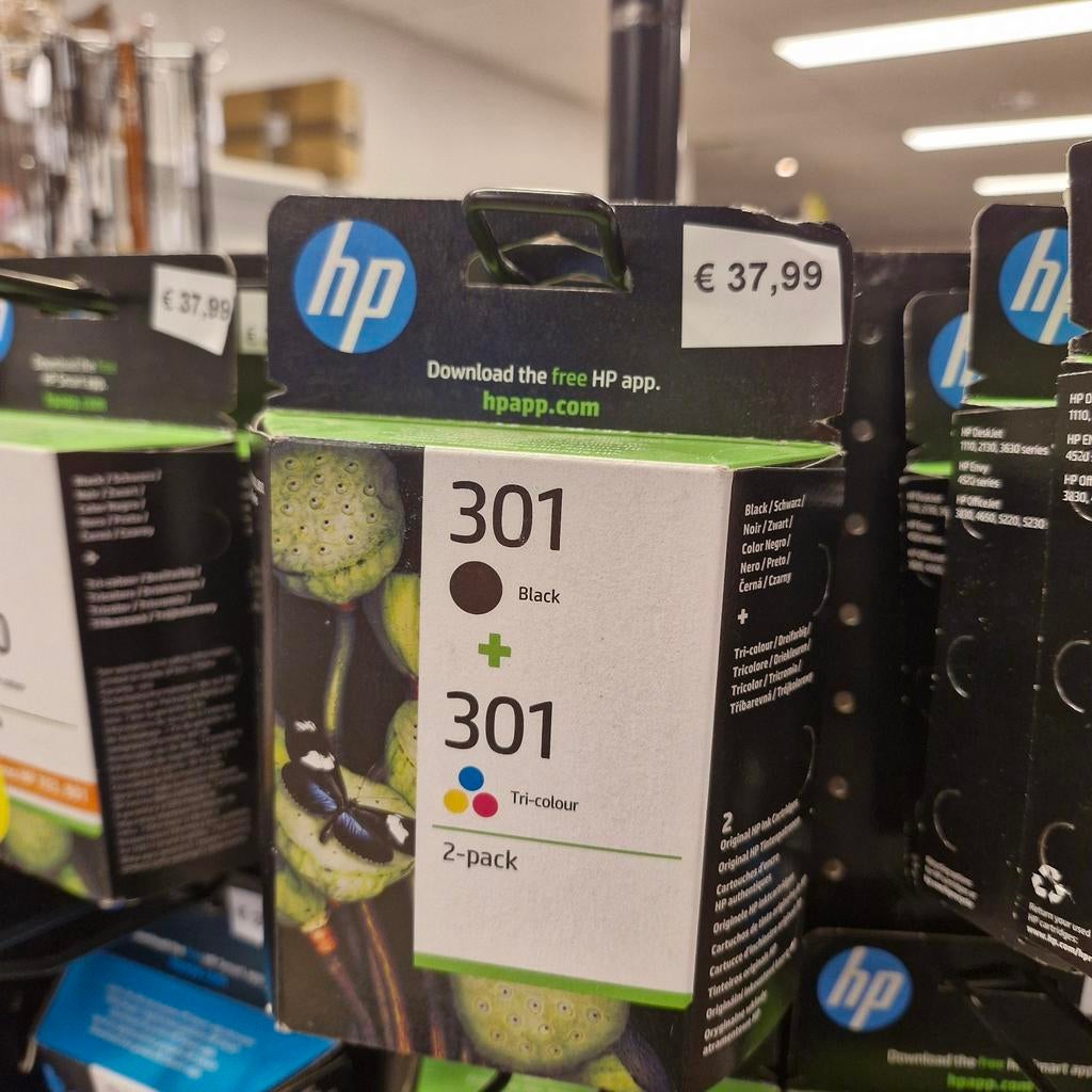 HP 301 Zwart + Driekleur Inktcartridge 2-pack, Ophalen of Verzenden