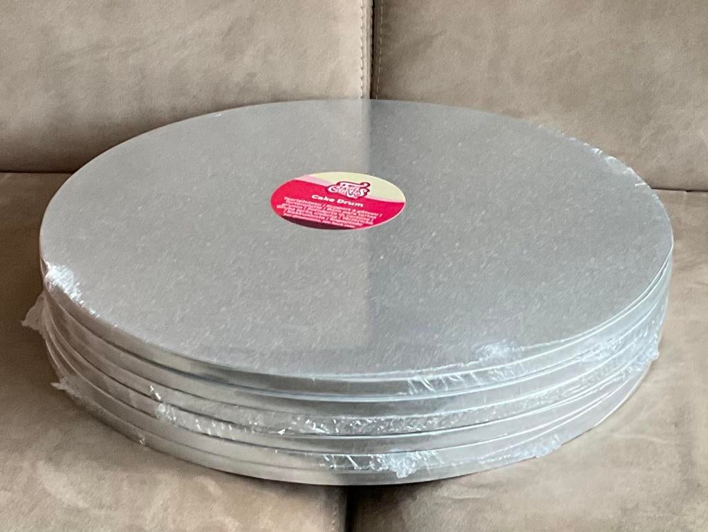 FunCakes cake/taartdrum zilver Ø45,5 cm 6 stuks nieuw, Ophalen, Nieuw, Taarten of Cupcakes