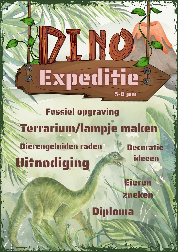 Kinderfeestje Dinofeestje Draaiboek + Prints PDF, Hobby en Vrije tijd, Feestartikelen | Verhuur, Nieuw, Verjaardag, Ophalen