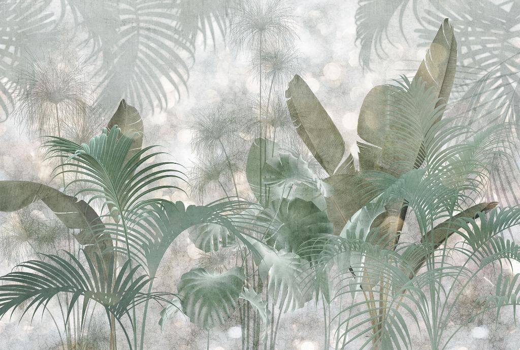 Jungle behang Paillettes Tropicales, Industrieel, botanisch, Verzenden, Minder dan 10 m², Groen, Botanisch behang, planten