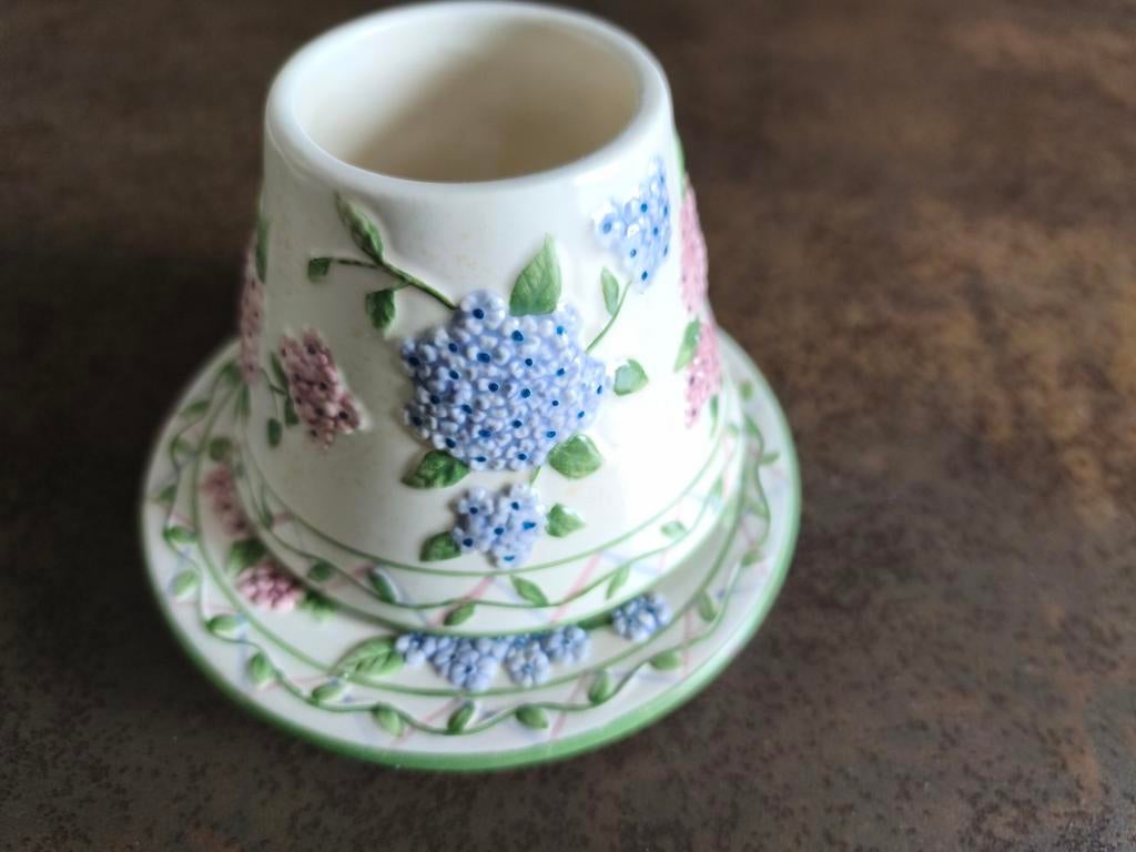 Vintage Yankee Candle kapje plus onderzetter, Ophalen of Verzenden, Zo goed als nieuw, Overige materialen, Minder dan 25 cm