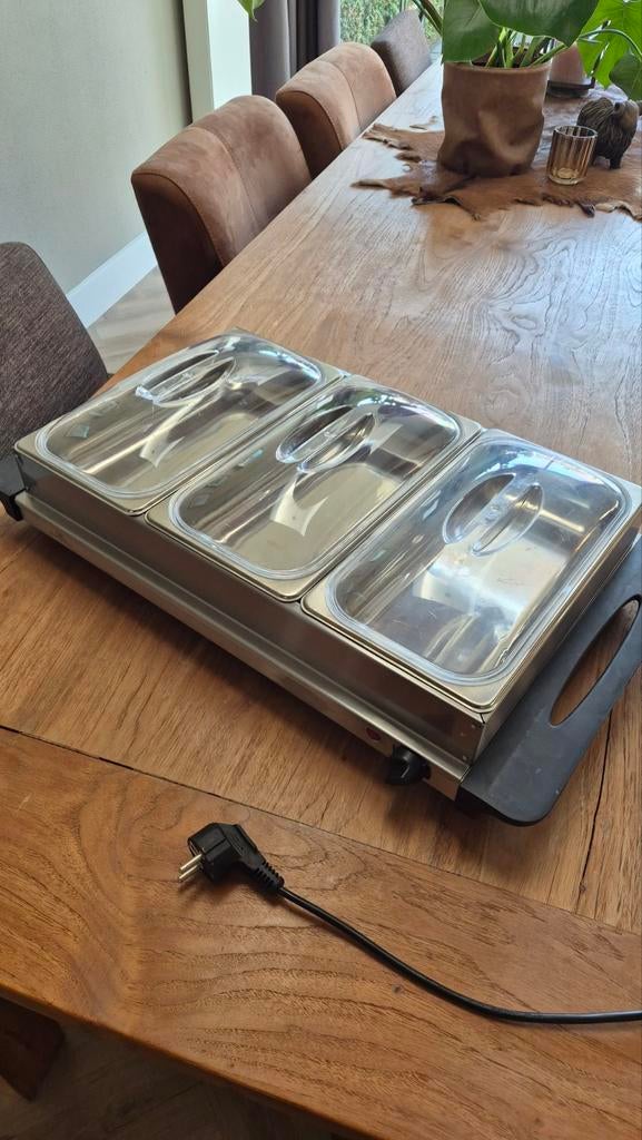 Warmhoudschalen met 3 bakken, Ophalen of Verzenden