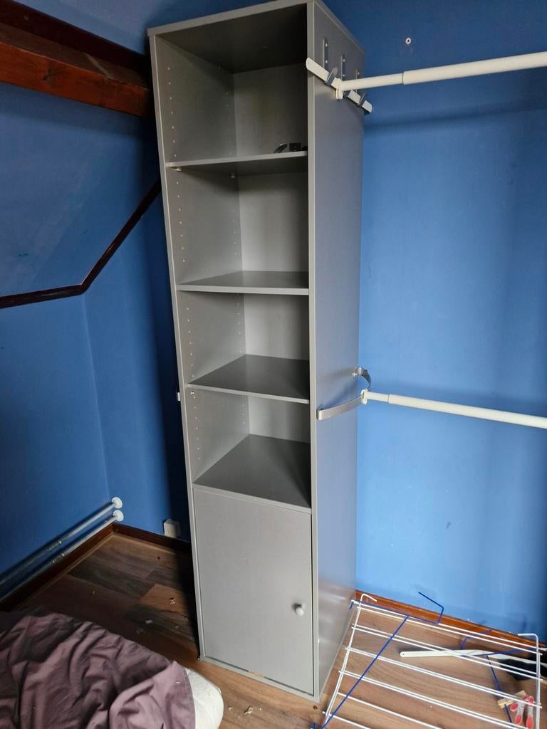 Stevige grijze kast, Ophalen, Minder dan 50 cm, 150 tot 200 cm, 25 tot 50 cm