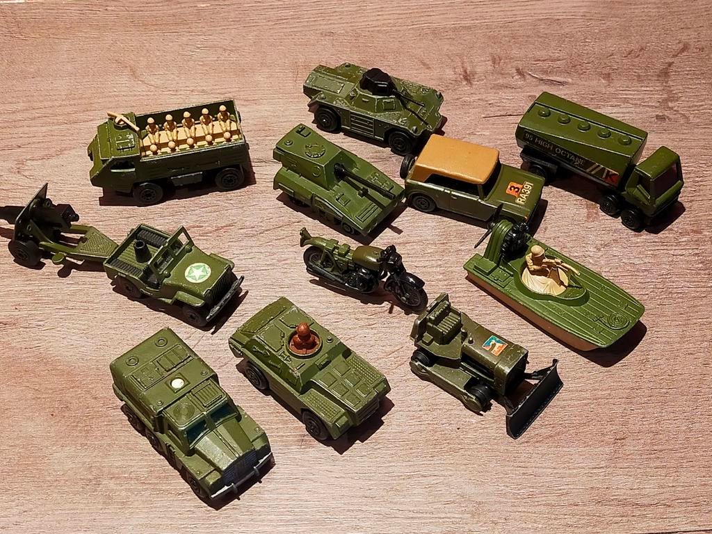 Matchbox Militaire Modellen Collectie - Diverse Voertuigen, Ophalen of Verzenden, Gebruikt, Auto, Matchbox