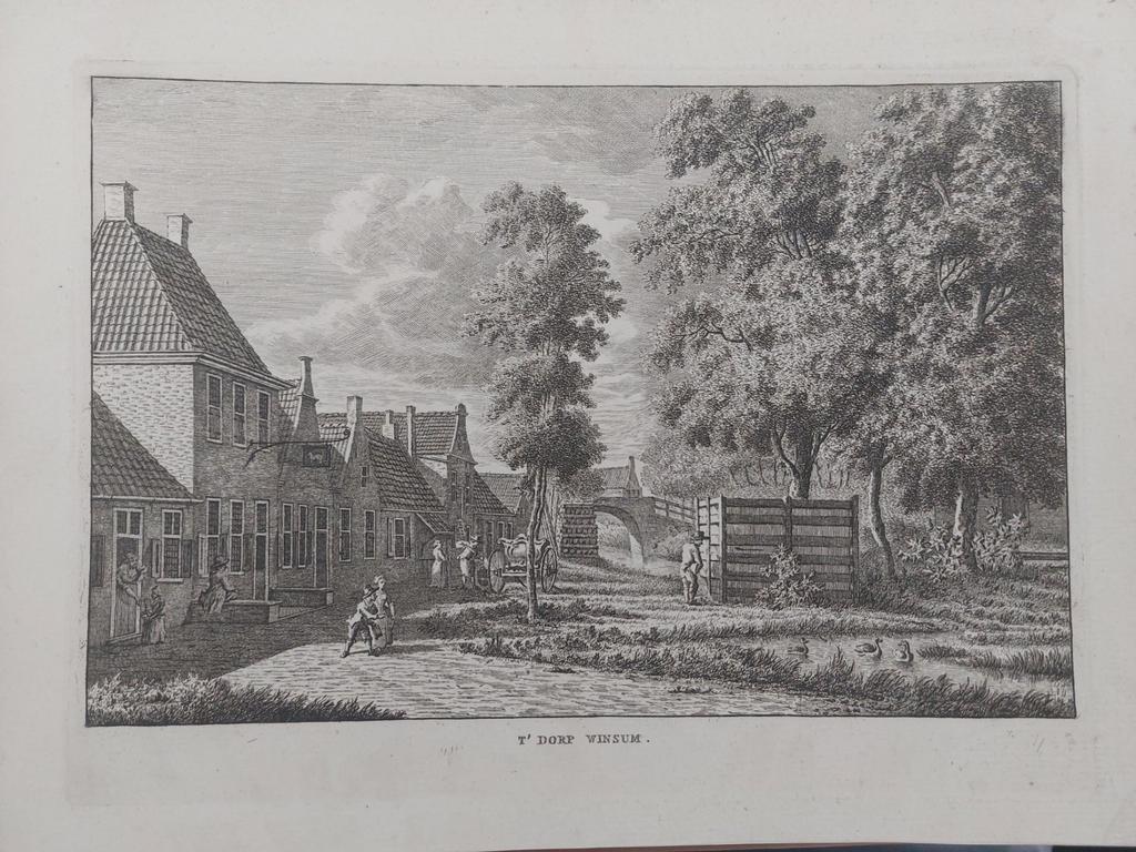 319 / t' dorp Winsum  van Bulthuis / Bendrop gravure 1790, Ophalen of Verzenden