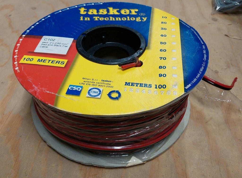 Tasker C102 Luidsprekerkabel 100 meter op rol, Ophalen of Verzenden, Nieuw, 10 meter of meer, Luidsprekerkabel