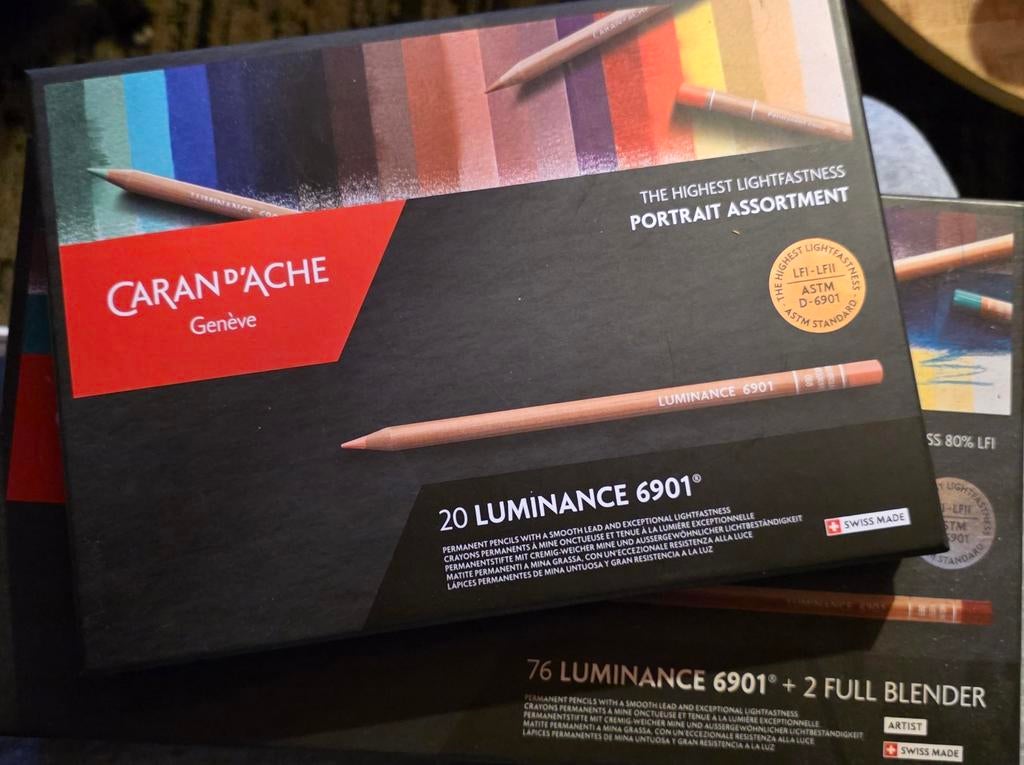 CARAN D'ACHE Luminance complete set 96 potloden (20 + 76), Ophalen, Zo goed als nieuw, Potlood of Stift
