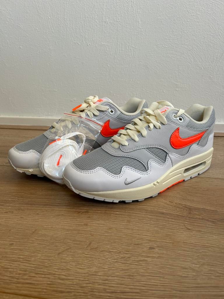 Nike Air max 1 X Patta Waves White Hyper Crimson maat 44, -, Wit, -, Nieuw