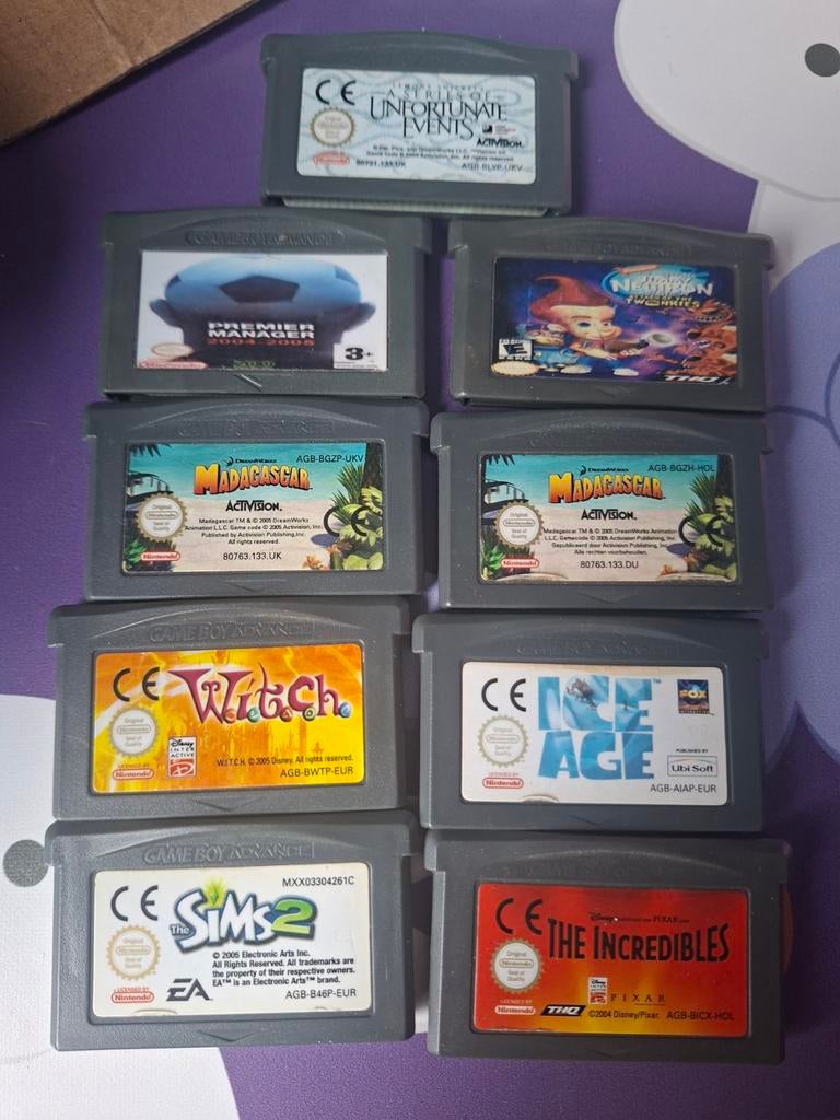 Gameboy Advance cartridges - 9 stuks (1 defect), Spelcomputers en Games, Ophalen of Verzenden