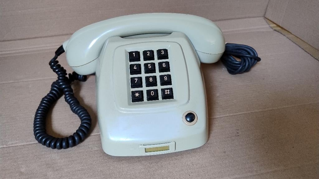 Oude PTT druktoets telefoon type T65-TDK, Telecommunicatie, Ophalen of Verzenden, Gebruikt