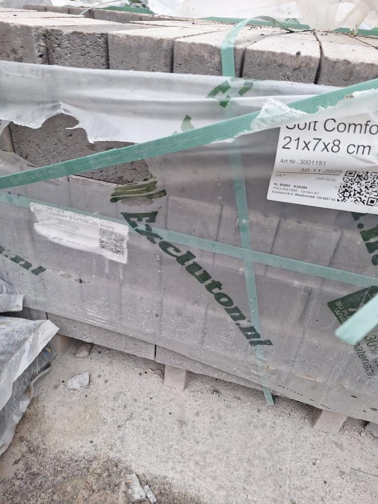 Soft Comfort waaltjes 21x7x8 cm Ivory, Tuin en Terras, Tegels en Klinkers, Ophalen, Nieuw, Beton, Klinkers