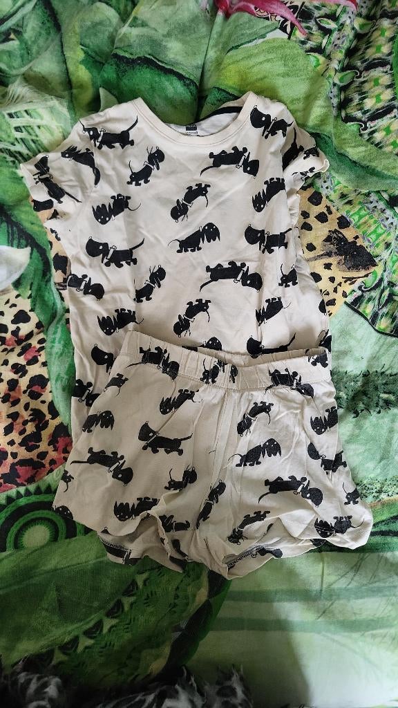 Pyjama/shortama Takkie 110/116, Ophalen, Nacht- of Onderkleding, Gebruikt, Jongen of Meisje