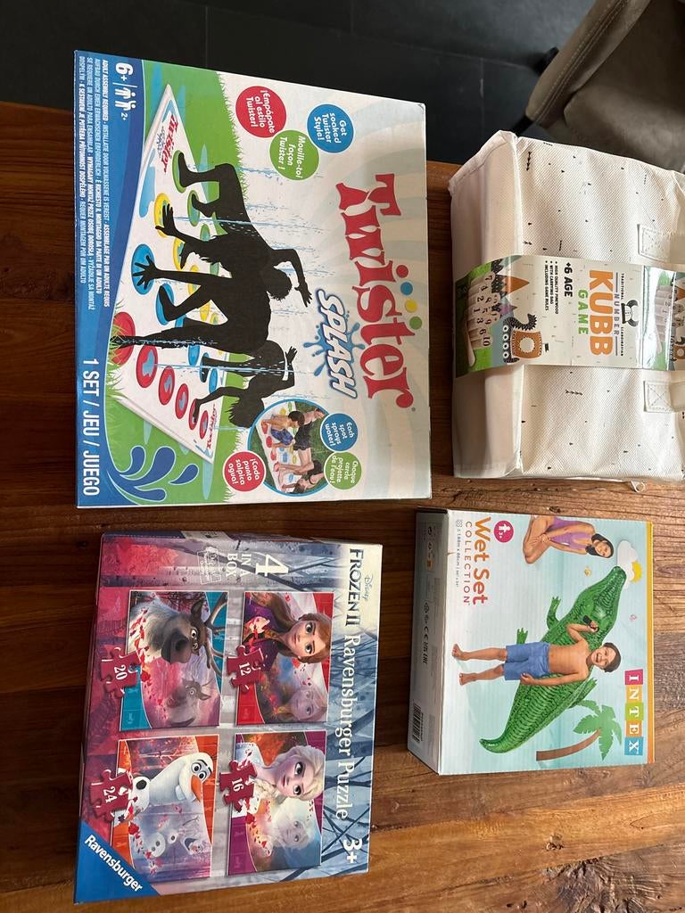Diverse Spellen en Puzzels: Twister, Kubb, Disney Frozen Puz, Ophalen of Verzenden, Minder dan 500 stukjes, Nieuw, Overige typen