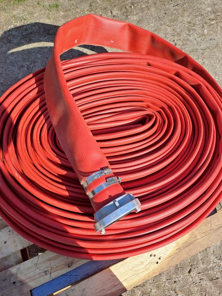 Beregeningsslang 4" 100m,  brandweerslang, sleepslang, Ophalen