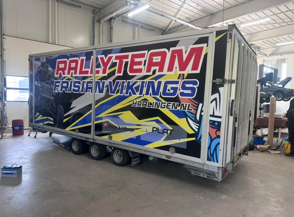 Happert gesloten aanhanger l rally l cross l transport, Ophalen, Gebruikt