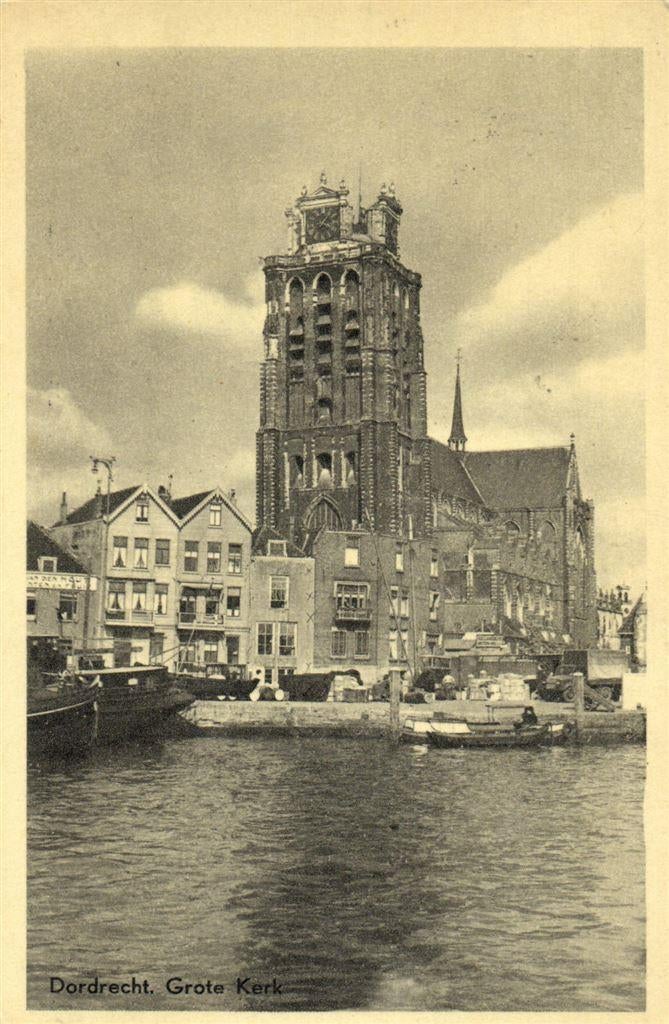 Dordrecht. Grote Kerk - 1958 gelopen, Ophalen of Verzenden, Voor 1920, Gelopen, Zuid-Holland