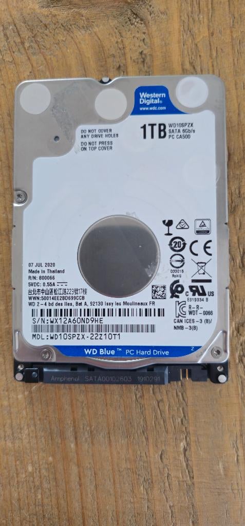 Western Digital Blue 1TB HDD - 2.5 inch SATA - ZGAN! ️️, Computers en Software, Harde schijven, Intern, Zo goed als nieuw, 1TB