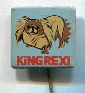 Pekinees KING REXI blik honden speldje ( N_067a ), Verzenden, Zo goed als nieuw, Dier of Natuur, Speldje of Pin