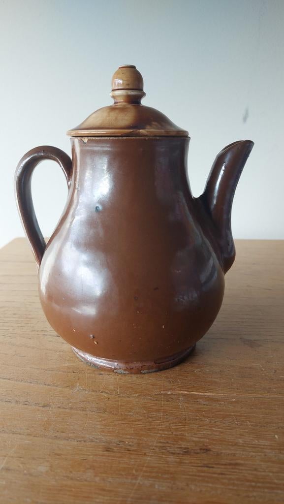 Antiek 18e eeuw aardewerk koffiepot theepot, Antiek en Kunst, Antiek | Keramiek en Aardewerk, Ophalen of Verzenden