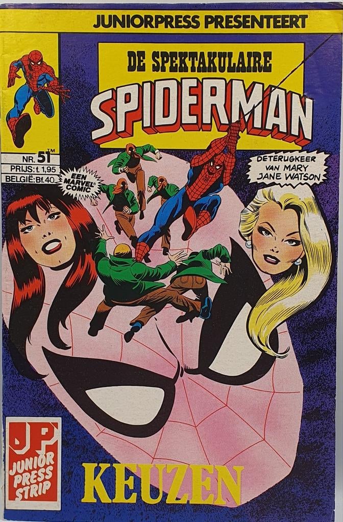 Te koop: De Spektakulaire Spiderman - Juniorpress - Nr. 51, Boeken, Strips | Comics, Gelezen, Eén comic, Amerika, Ophalen of Verzenden