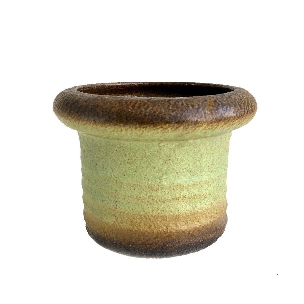 Vintage BLOEMPOT P10 Vest Keramiek groen/bruin, Ophalen of Verzenden