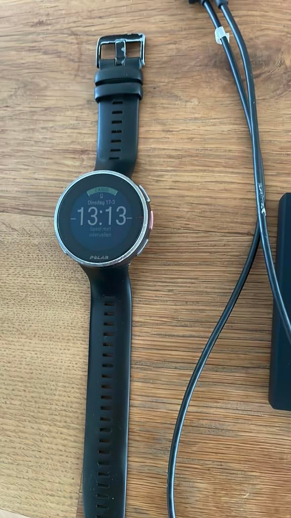 Polar vantage v2 premium multisport watch zwart m-l met doos, Ophalen of Verzenden, Zo goed als nieuw, Zwart, Android