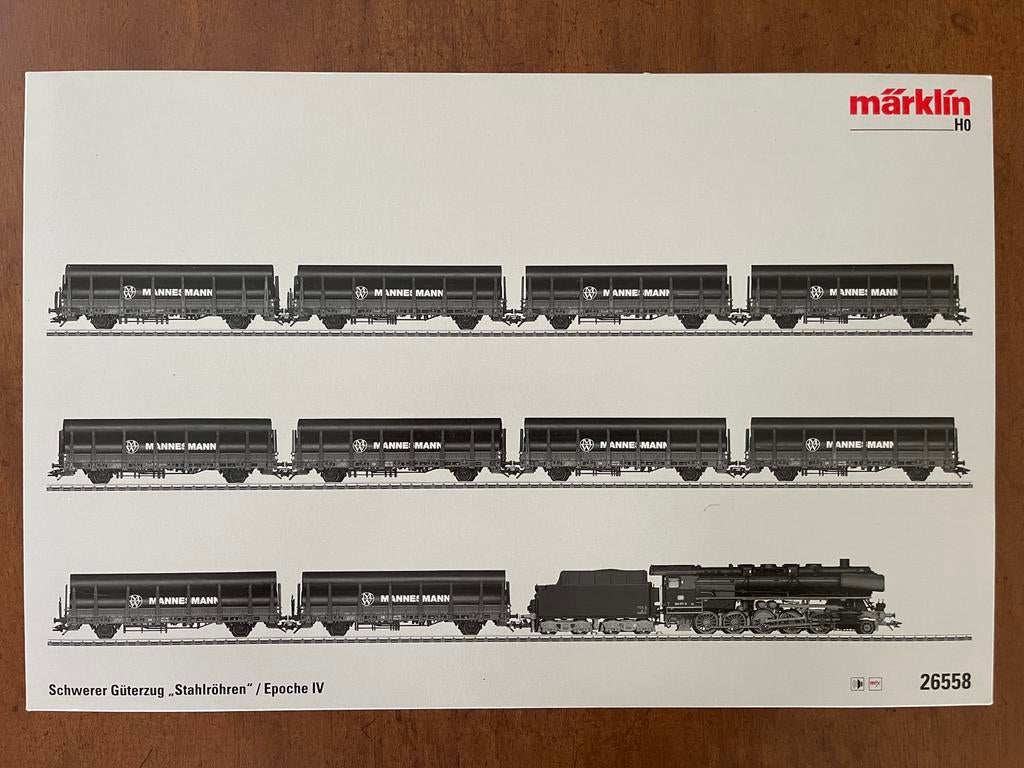 ** NIEUW ** Märklin 26558 ** GOEDERNTREIN + STALEN BUIZEN **, Hobby en Vrije tijd, Modeltreinen | H0, Wisselstroom, Ophalen of Verzenden