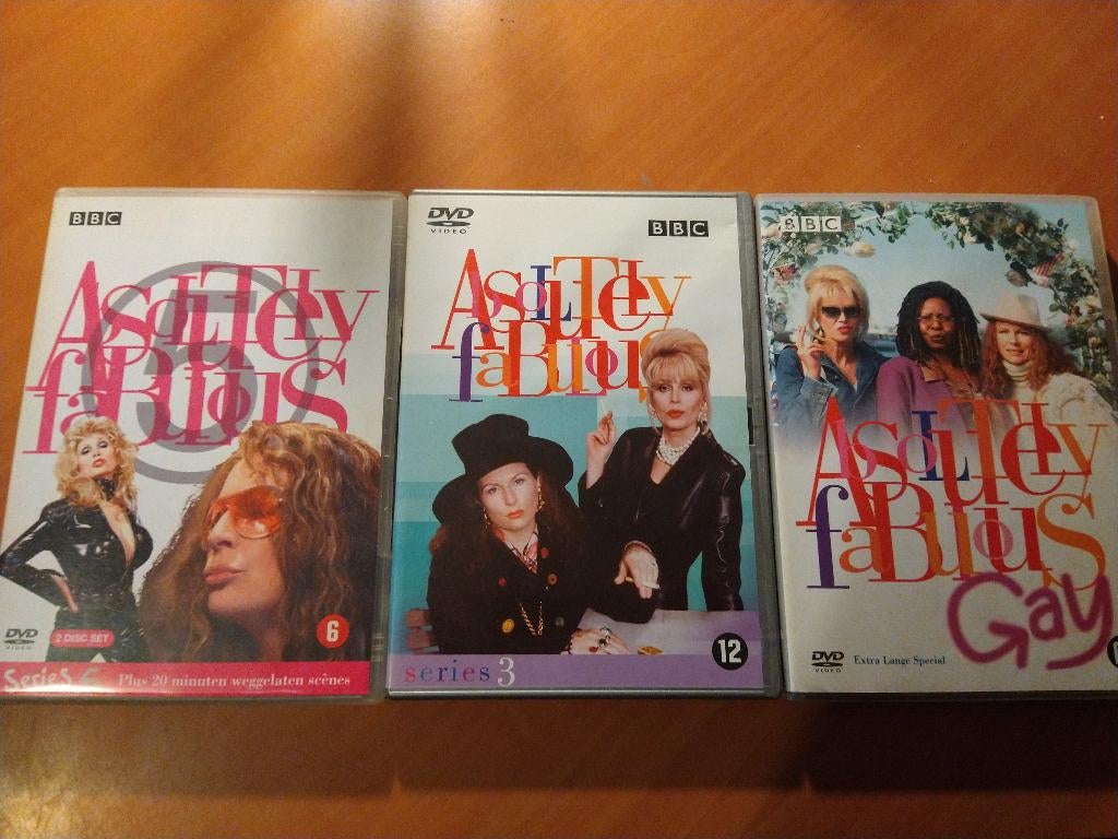 3 dvd's Absolutely Fabulous, Cd's en Dvd's, Dvd's | Komedie, Zo goed als nieuw, Alle leeftijden, Ophalen of Verzenden
