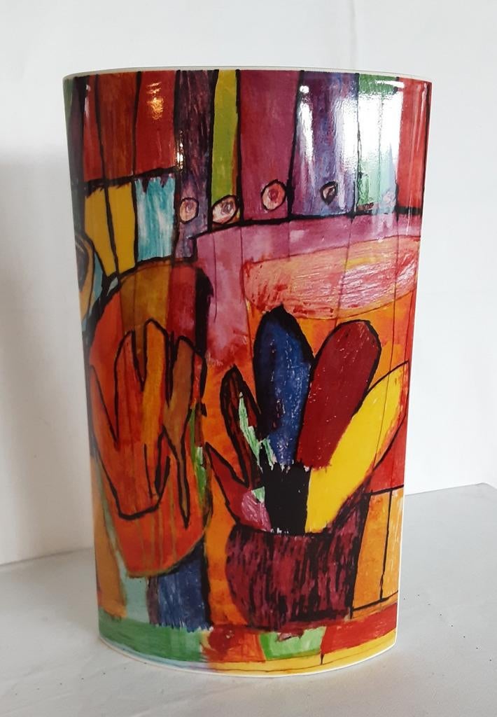 Vintage design vaas Schoonhoven keramiek, Ophalen of Verzenden