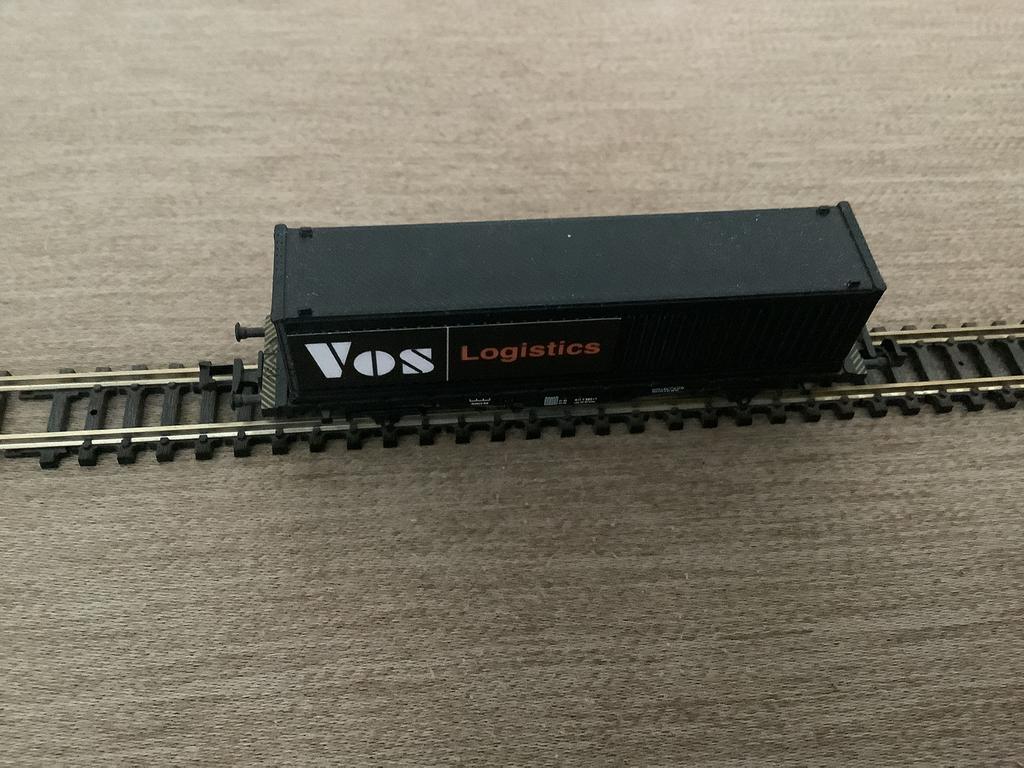 Transport container vos n spoor no 16, Hobby en Vrije tijd, Modeltreinen | N-Spoor, Overige merken, Gelijkstroom of Wisselstroom