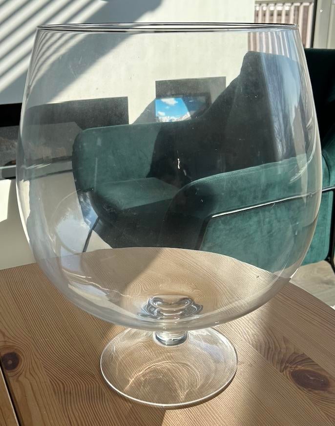 Grote Glazen Glas Vaas / Decoratie, Huis en Inrichting, Woonaccessoires | Vazen, Zo goed als nieuw, Overige kleuren, 50 tot 75 cm