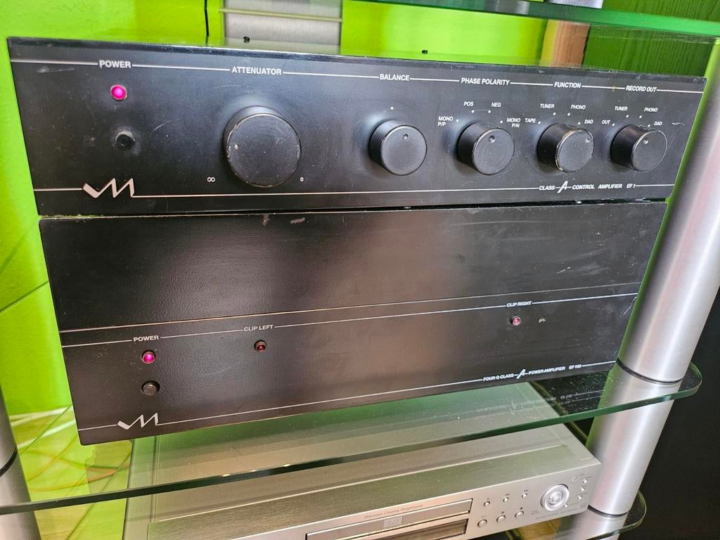 Van medevoort Class A Control & Power Versterker EF1 & EF100, Gebruikt, 60 tot 120 watt, Stereo, Ophalen