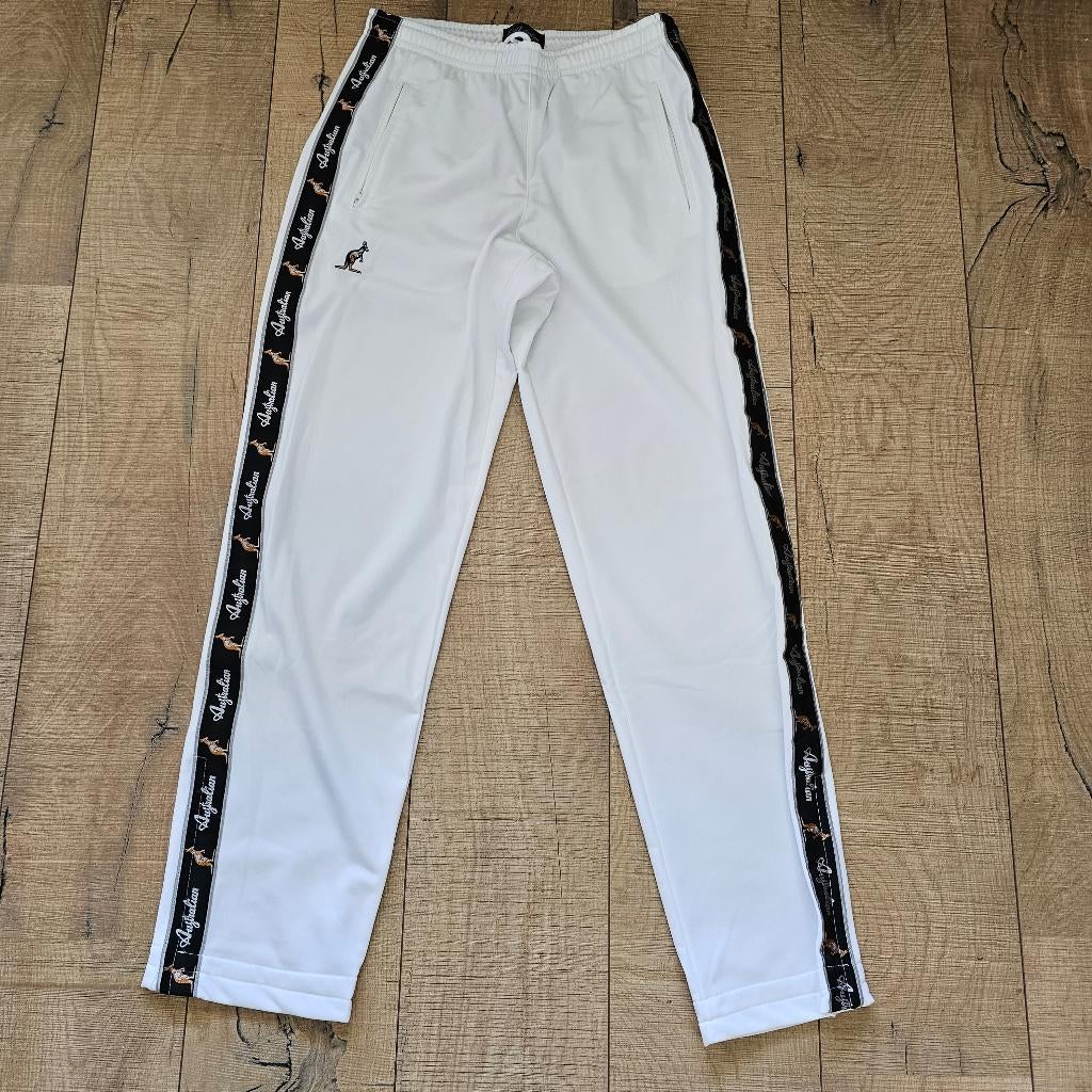 Witte Australian trainingsbroek met bies,mt 46, Kleding | Heren, Sportkleding, Verzenden, Wit, Zo goed als nieuw, Australian