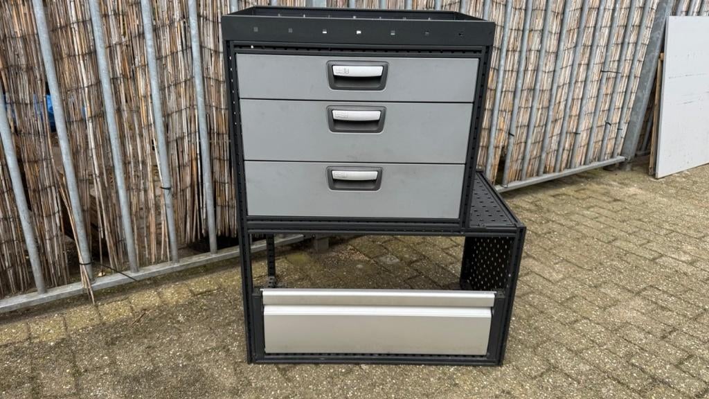 MODUL-SYSTTEMS inbouw kast voor werk bus - goede lades, Ophalen of Verzenden, Gebruikt