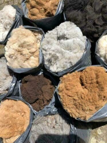 Zachte alpaca vachten alpacawol A-kwalit. KOOPJE, Hobby en Vrije tijd, Spinnewielen en Spinnen, Ophalen of Verzenden, Nieuw, Spinwol