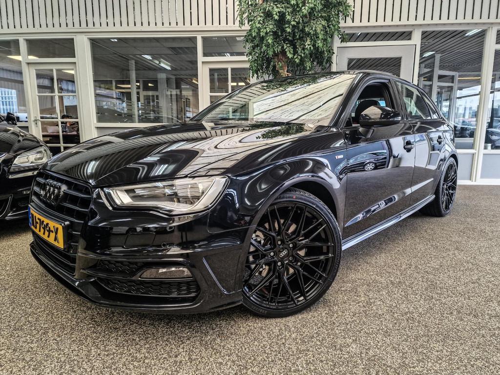 Audi A3 Sportback 1.8 TFSI S-LINE AUT. PANO B&O KEYLESS LEDE, Gebruikt, 4 cilinders, Zwart, Leder