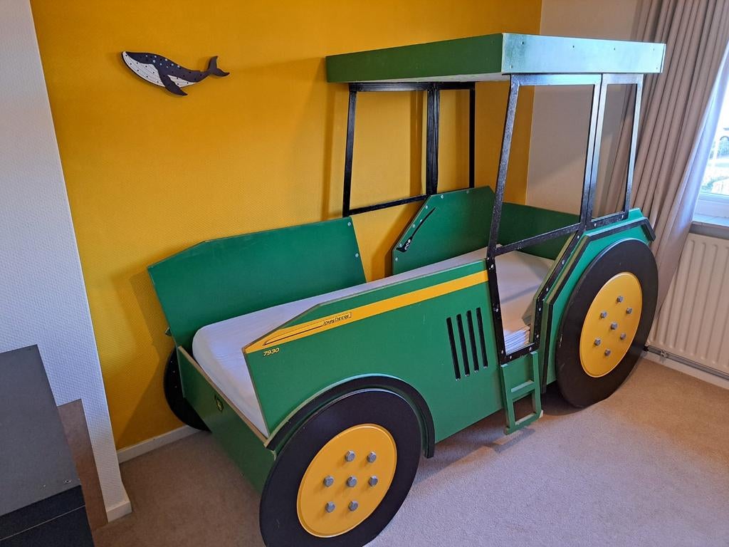 Tractorbed, Kinderen en Baby's, Kinderkamer | Bedden, Gebruikt, 70 tot 85 cm, 180 cm of meer, Ophalen