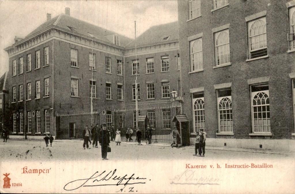 Kampen - Kazerne - Instructie-Bataillon, Ophalen of Verzenden, Voor 1920, Gelopen, Overijssel