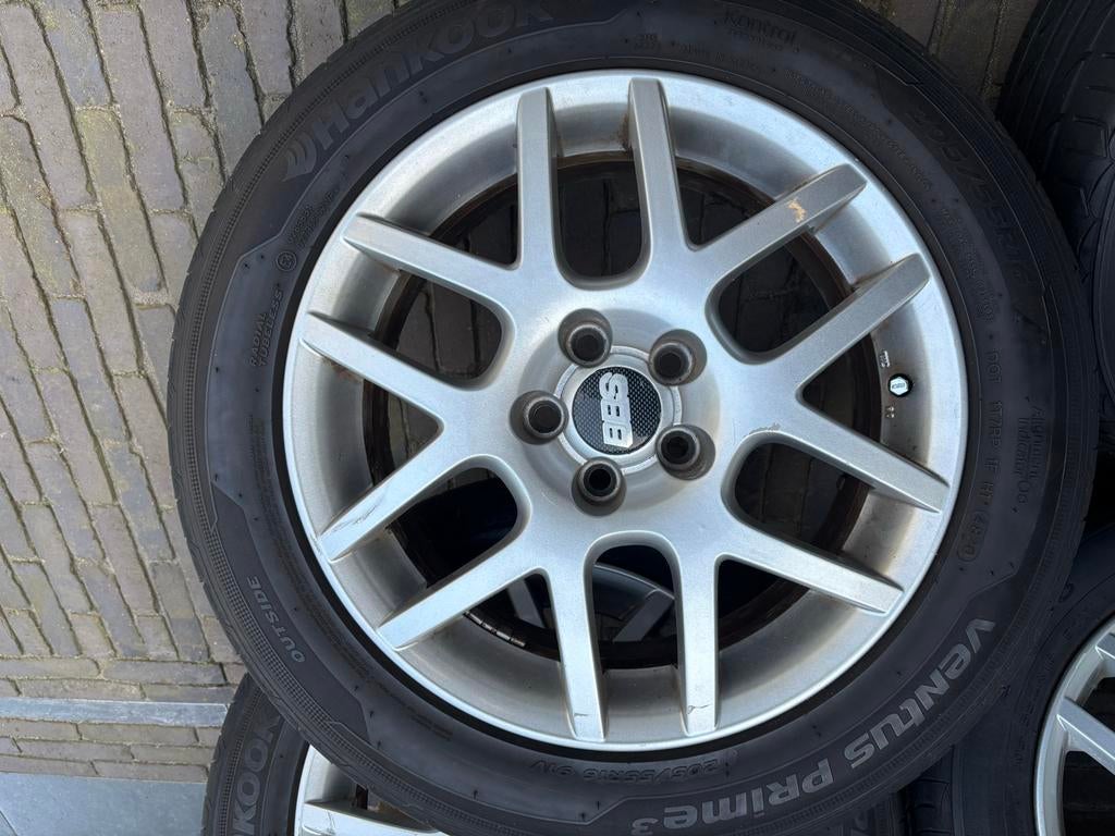 BBS Velgen 5x100 met banden, Ophalen, Gebruikt, 16 inch, Banden en Velgen